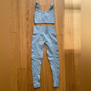 SET ACTIVE rain SCULPTFLEX Leggings + Box Cut Bra Set Size Small